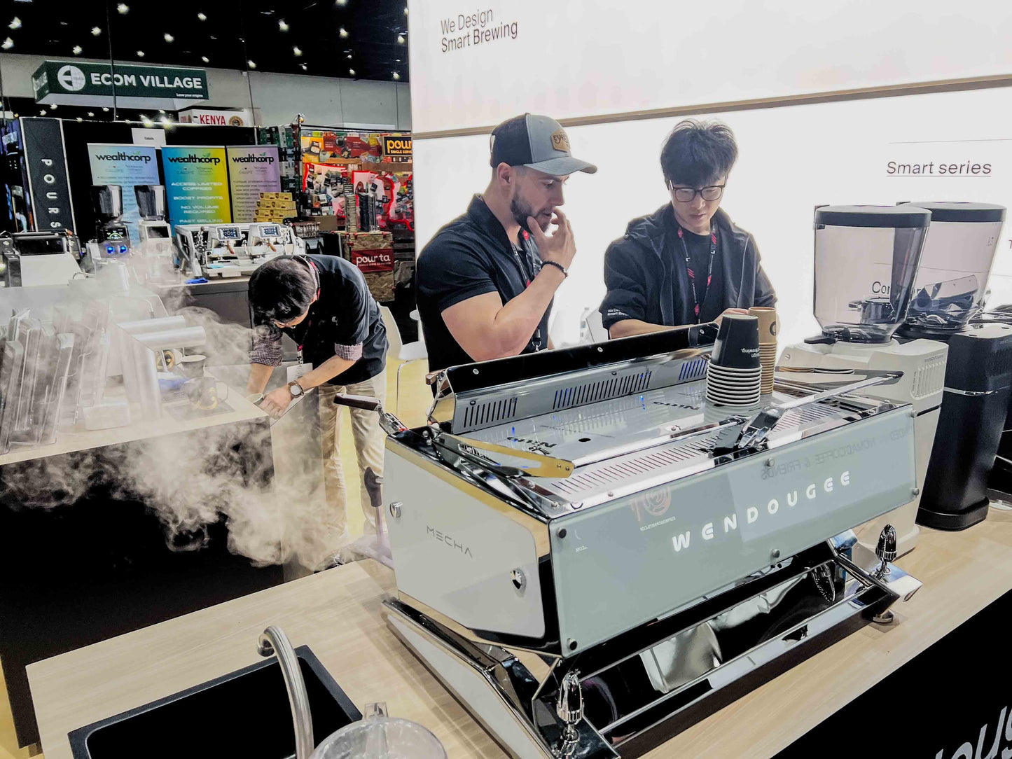 Wendougee DMecha - Dual Group Saturated Semi-Automatic Commercial Espresso Machine